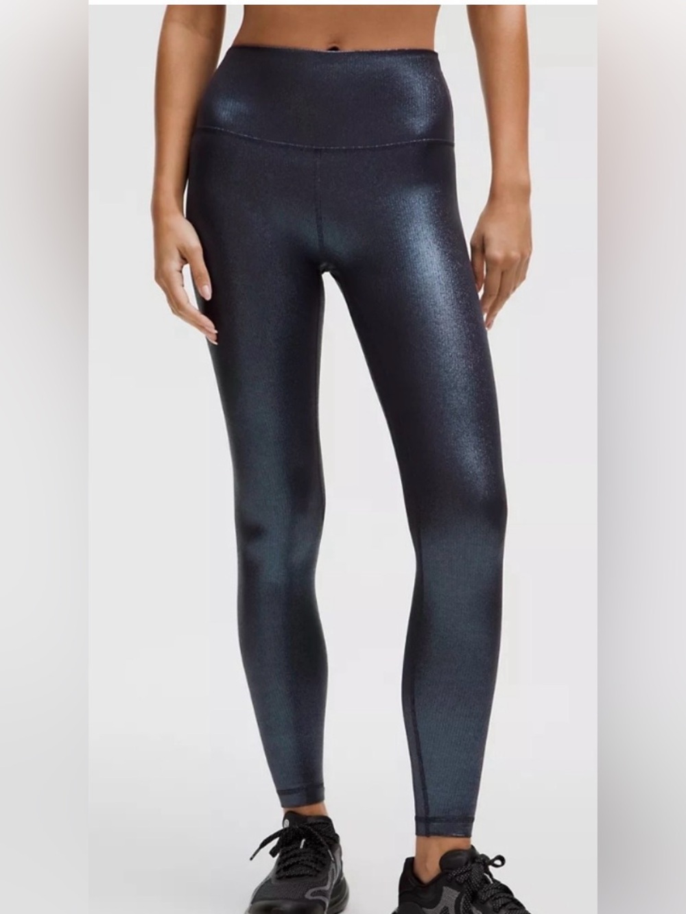 NWT Lululemon Align Ribbed High-Rise Shine Navy Leggings 25” RARE|Size 4